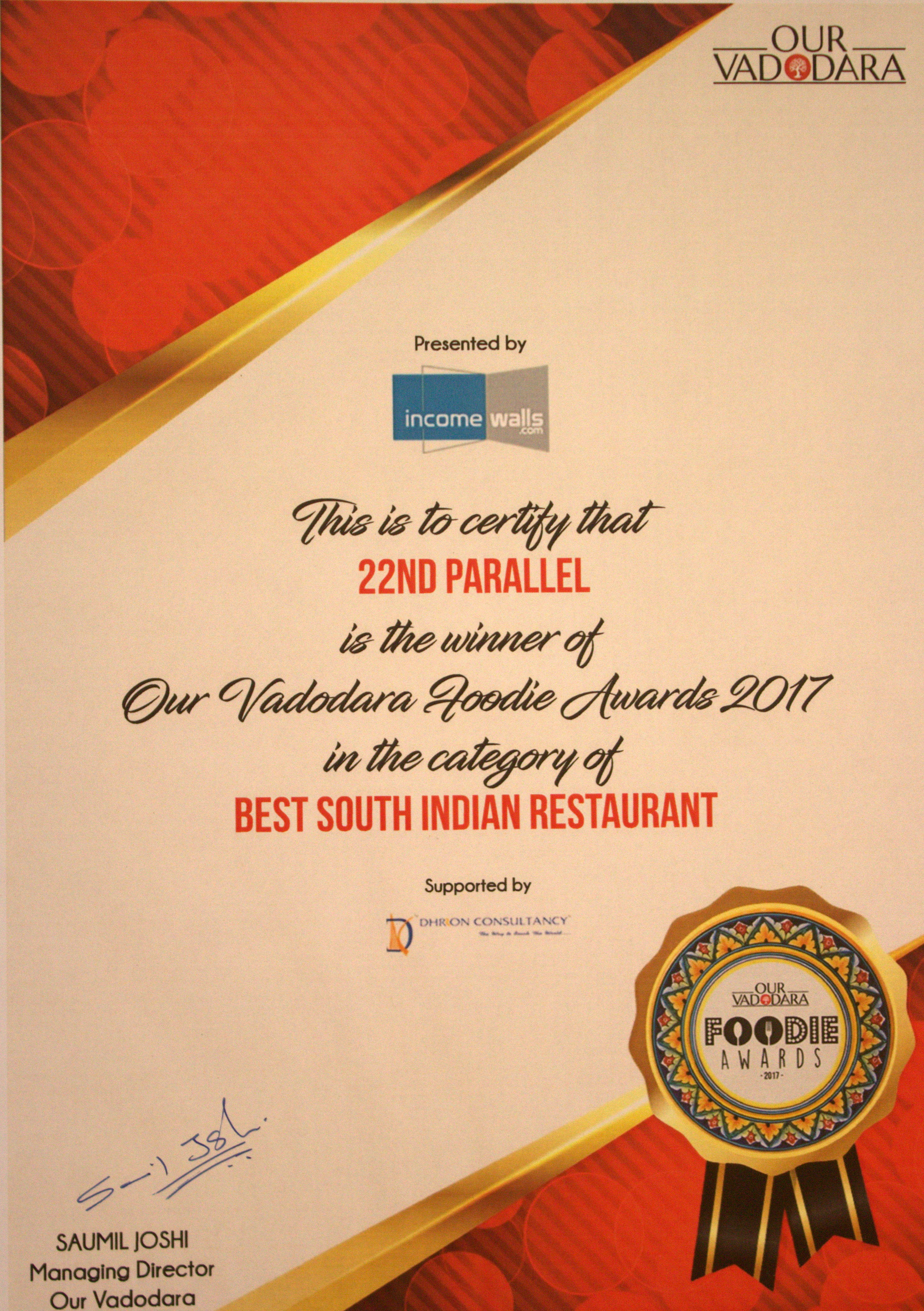 Our Vadodara Foodie Awards