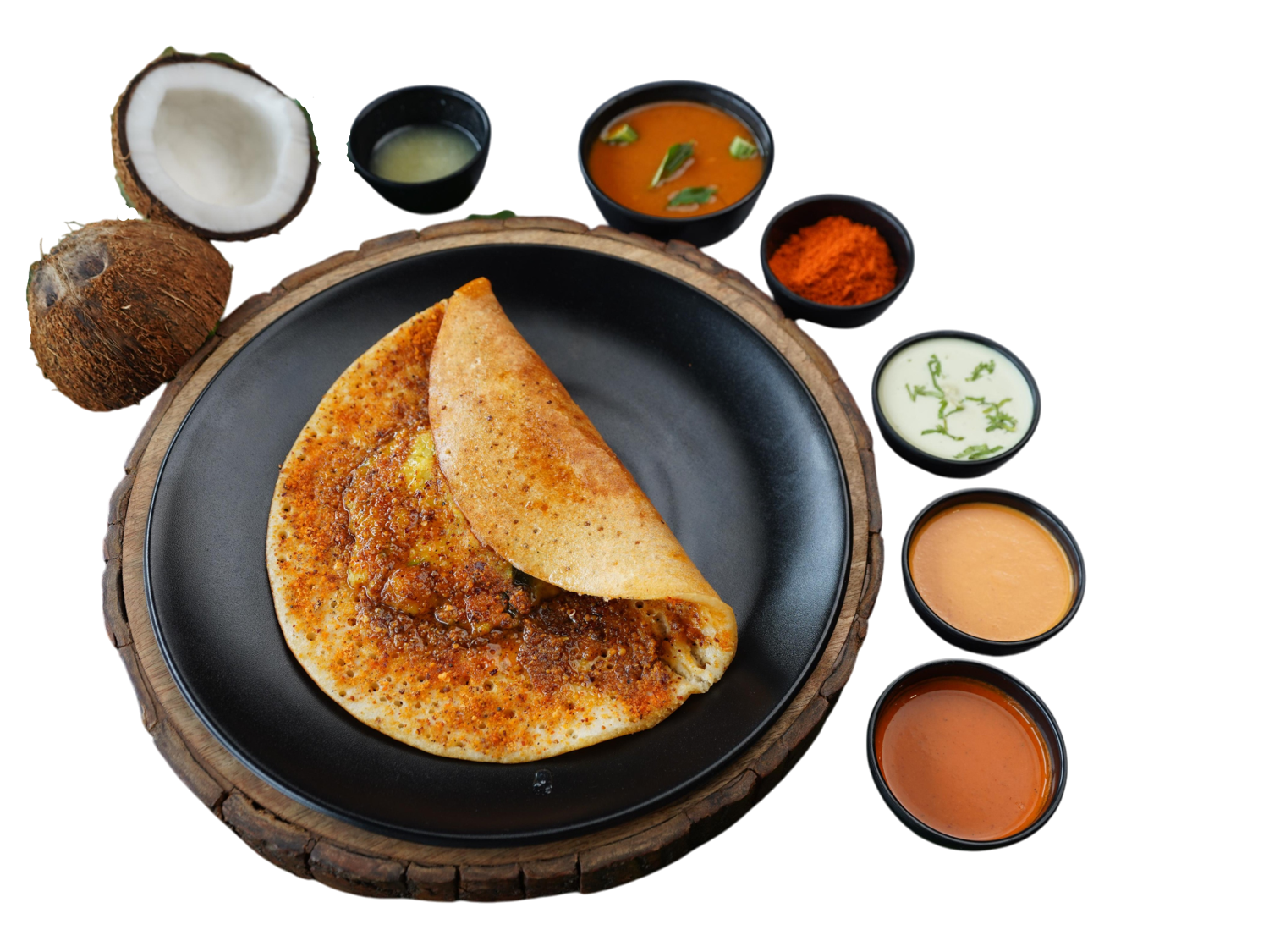 Dosas and uthappams